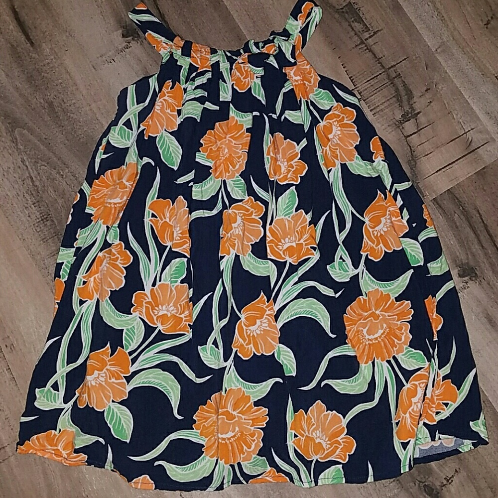 BABY GAP GIRLS Tropical Flower Print Dress 3T